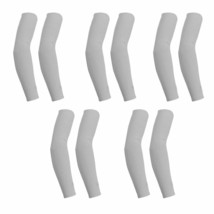 5 Pairs Gray Cooling Arm Sleeves Cover Uv Sun Protection Basketball Sport - £11.98 GBP