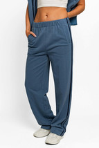 Tasha Apparel High Waisted Side Stripes Straight Track Sweatpants - £19.98 GBP