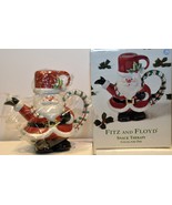 Fitz and Floyd Snack Therapy Cocoa for One Santa Teapot & Mug/Cup Ceramic 2002 - $49.49