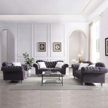 3-Piece Sofa Set Pv Leather Including Three-Seater Sofa,Two-Seater Sofa w/ Armre - £4,571.09 GBP