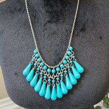 Womens Fashion Mint Green Tear Drop Acrylic Beads Necklace with Lobster ... - £21.82 GBP