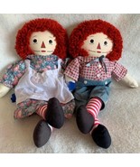 Rare Raggedy Ann &amp; Andy Dolls Signed Worth &amp; Kim Gruelle 1992 Applause L... - £94.36 GBP