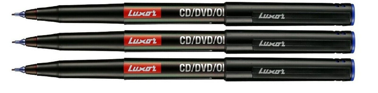 3 x Extra Fine Tip Permanent Marker Pen Blue CD / DVD/OHP Marker Water P... - $5.99