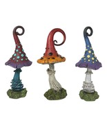 Enchanted Fairy Garden 9.5&quot;H Spotted Toadstool Mushrooms Figurine Set of 3 - $68.58 CAD