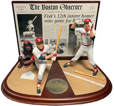 Carlton Fisk Red Sox 1975 WS Home Run MLB 3-Figurine/Statue Set Danbury Mint-COO - £274.92 GBP