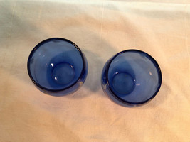 2 Ships Blue Roly Poly 6 Ounce Tumblers Depression Glass Mint - $19.99