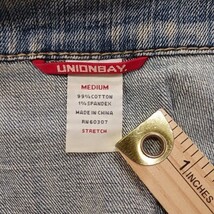Unionbay J1Y60XR Denim Cotton Vest Women’s Medium Biker Grunge Western Cowgirl  image 3