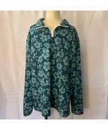 Boathouse USA 2XL Floral 1/4 Zip Pullover Long Sleeve Stretch Shirt - $38.00