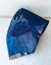 5th Avenue Designer Men’s Blue Abstract Necktie Tie  - £5.00 GBP