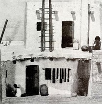 Model Of Hopi Indian Pueblo Home 1940s Print Native American History DWT12A - $29.99