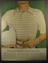 1954 Hathaway Shirts Ad - Mad dogs and Englishmen go out in Aertex shirts - £14.78 GBP