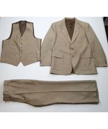 Vintage 70s Levis Mens 44R Distressed 3 Piece Knit Wedding Suit Bell Bot... - €136,42 EUR