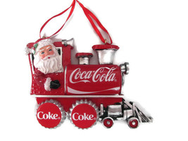 Coca-Cola Kurt S Adler Santa in Train Holiday Christmas Ornament - BRAND... - $8.42