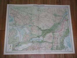 1922 Vintage Map Of Ontario Toronto Quebec Montreal Canada - £25.16 GBP