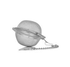 Ball Shaped Tea Infuser with Extended Chain &amp; Sturdy Steeping Leaf Teas, Flowers - £10.29 GBP