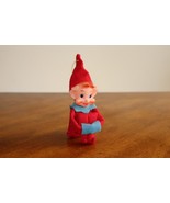 Vintage Pixie Elf Knee Hugger Felt Red Green Japan Rubber Plastic Face O... - $443.98 MXN