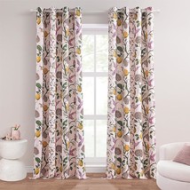 Topfinel Pink Window Curtains 96 Inch Long For Girls, Cute Heat Block Vintage - £42.57 GBP