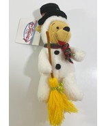 Disney Store Mini Bean Bag Snowman Winnie the Pooh 8&quot; Christmas - New Wi... - $191.62 MXN
