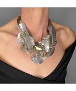 LISTED ARTIST OOAK Silver Garnet Bib Necklace SIGNED DESIGNER, Make Offer! - $189,033.48 MXN
