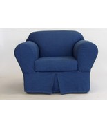 Classic Slipcovers 2 Piece Washed Chair slipcover Denim Blue - $122.10 CAD