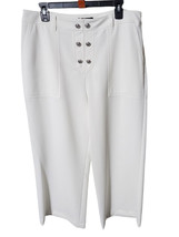 Karl Lagerfeld Paris Womens White Denim Sailor Wide Leg Jeans 12  - $43.38