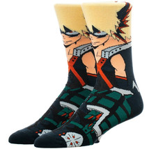 My Hero Academia Bakugo 360 Character Crew Socks Black - £11.97 GBP