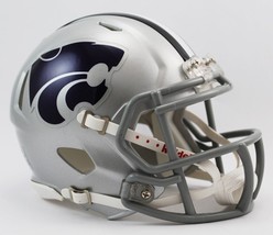 *Sale* Kansas State Wildcats Silver Speed Mini Ncaa Football Helmet Riddell! - £24.86 GBP