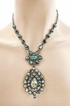 Elegant Vintage LookPendant Jewelry Set Necklace Earring Fake Abalone/Hematite - £16.71 GBP