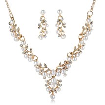 Vintage Simulated Pearl Jewelry Sets for Women 2020 Fashion Flower Statement Nec - £10.83 GBP