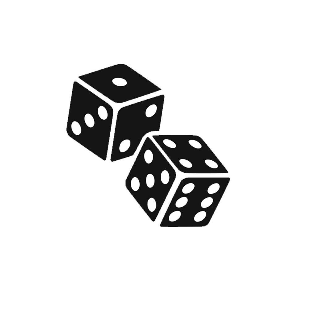 Dice Vinyl Decal Sticker Casino Die Craps Poker Throwing Snake Eyes Bike... - $5.93+