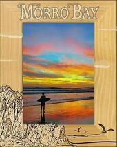 Morro Bay California Laser Engraved Wood Picture Frame Portrait (8 x 10)   - £42.35 GBP