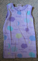Tykes Girls Nightgown Purple Moon Clouds Dreams Sleeveless Bow Cute Nite... - $148.93 MXN