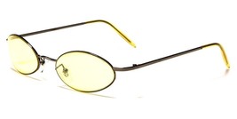 New Round Yellow Lens Womens Sunglasses Deco Retro 90&#39;S UV400 EYEDCLR16001 - £8.35 GBP