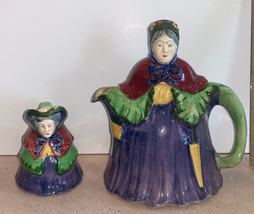 Vintage &quot;Little Old Lady&quot; Teapot And Creamer Set Made in England - £31.91 GBP