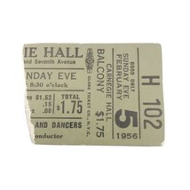 1956 Vintage Carnegie Hall Ticket Stub Don Cossack Chorus &amp; Dancers Feb 5th #102 - £11.14 GBP