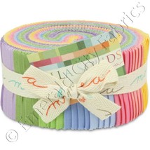 Moda Bella Solids 30&#39;s Colors JELLY ROLL Quilt Fabric Cotton 9900JR-23 - £50.89 GBP