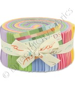 Moda Bella Solids 30&#39;s Colors JELLY ROLL Quilt Fabric Cotton 9900JR-23 - £50.61 GBP