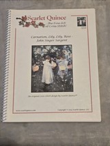 Scarlet Quince counted cross-stitch pattern of art Carnation, Lily, Lily... - $13.46