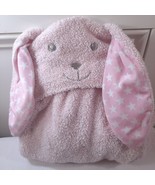 Stephan Baby pink bunny Hooded blanket rabbit white stars Bath Towel Ste... - $18.00