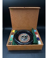 Bakelite Mini Roulette Wheel 8&quot; Case Chips ES Lowe READ - $59.39