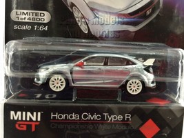 2.75 Inch 2017 Honda Civic Type R - FK8 - Silver Chase 1/64 Scale Diecast Model - £33.26 GBP