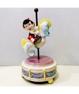 Disney By Schmid Pinocchio Seahorse Carousel Wind Up Porcelain Music Box - £62.72 GBP