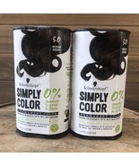 (2) Schwarzkopf 5.0 Medium Brown Permanent Simply Color Hair Dye - $32.95