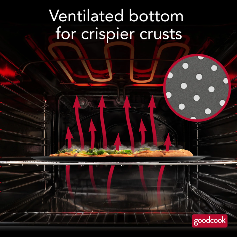 Nonstick 16” Pizza Pan, Perforated round Baking Pan Item image 3