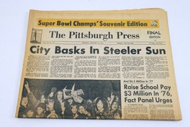 ORIGINAL Vintage Jan 19 1976 Pittsburgh Steelers 2nd Super Bowl Newspaper - $79.19