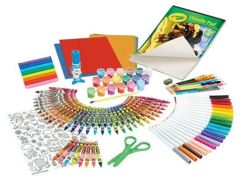 Crayola giant art box 177pc crayons markers colored pencils drawing