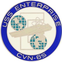 U.S. Navy USS Enterprise CVN-65 Round Pin 1&quot; - £7.89 GBP