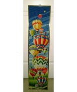 Horizons Cascading Hot Air Balloons Longstitch Completed Framed Wall Han... - £55.75 GBP