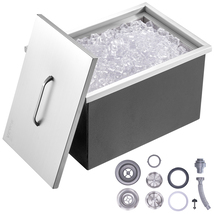 VEVOR Drop in Ice Chest Stainless Steel 22x17x12in 46qt Basic Cover for ... - $199.99