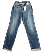 Judy Blue Boyfriend Jeans Size 0/24 Mid Rise Cuffed Dark Wash Stretch NWT - $744.34 MXN